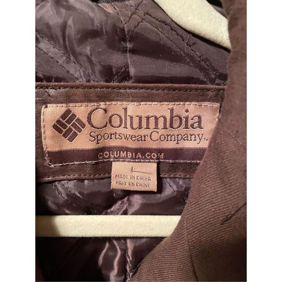 Columbia Leather Coat (SZ L) - Picture 2 of 5